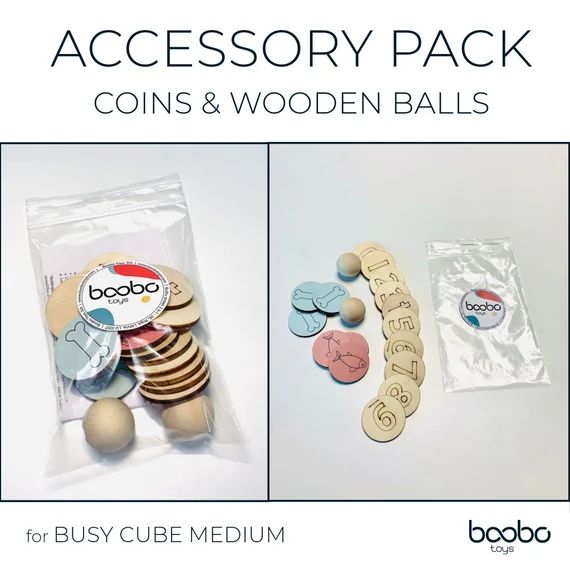 Accessory Pack  Coins & Wooden Balls  for Busy Cube Medium | Etsy | Etsy (US)