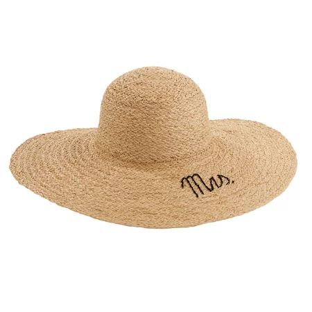 Women s What s Your Motto Straw Sunhat With Embroidery | Walmart (US)