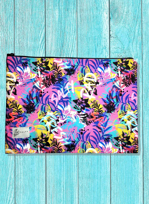 Bikini Bag Zipper Tote - Spray Bomb | Salty Mermaid Swim