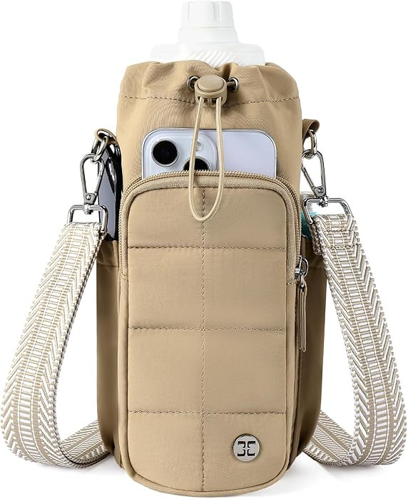 Telena Water Bottle Holder with Strap 40 oz Crossbody Water Bottle Bags for Women Men Walking, Ru... | Amazon (US)