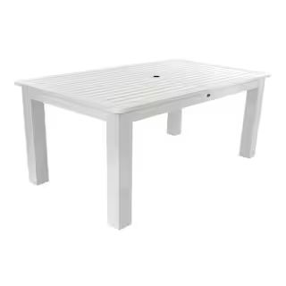Highwood White Rectangular Recycled Plastic Outdoor Dining Table AD-DTB47-WHE | The Home Depot
