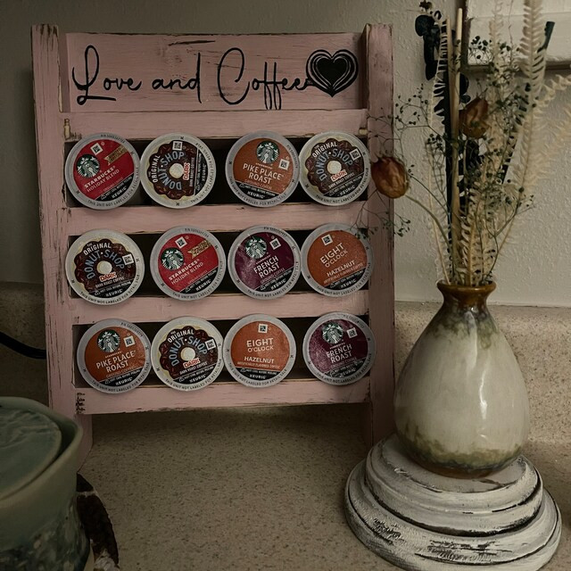 Kcup holder, Coffee Pod, Rustic Ladder, Kcup ladder, Farmhouse style Coffee Holder, Coffee Bar, C... | Etsy (US)