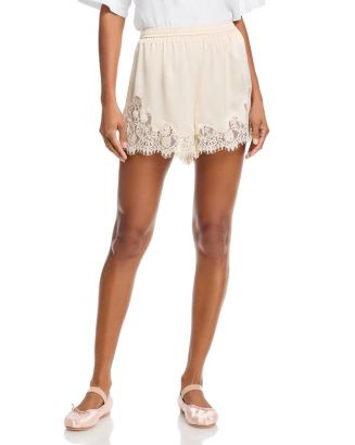 Lace Trim Satin Shorts - Exclusive | Bloomingdale's (US)