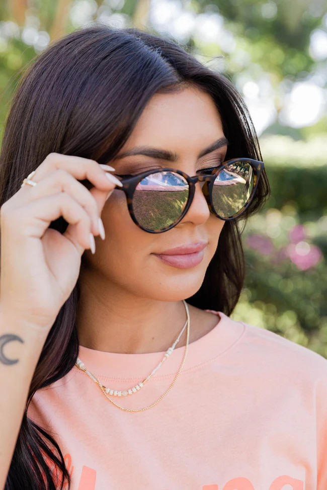 On An Adventure Pink Lense Tort Sunglasses | Pink Lily