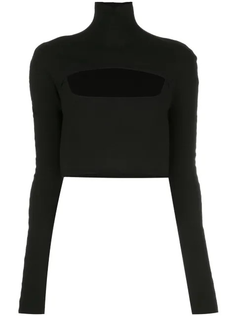 cropped funnel neck top | Farfetch (UK)