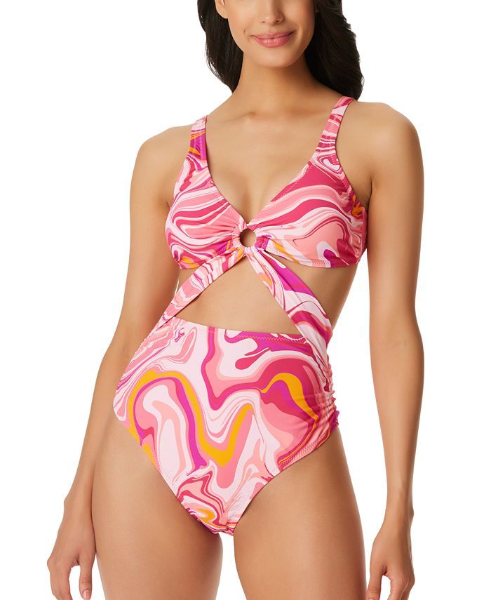 Jessica Simpson Women's Good Vibrations O-Ring One-Piece Swimsuit & Reviews - Swimsuits & Cover-U... | Macys (US)