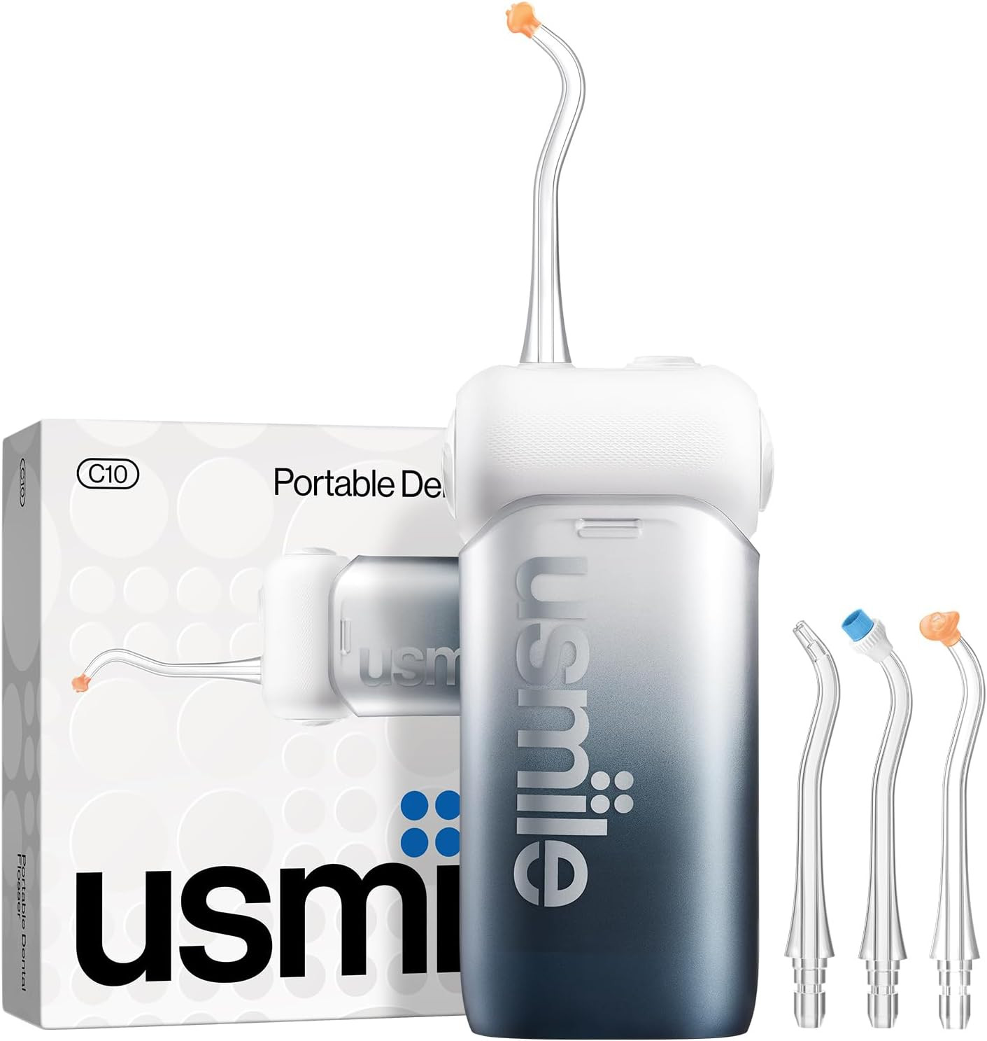 usmile C10 Portable Water Flosser for Travel, 95-Day Battery, IPX7, Black | Amazon (US)