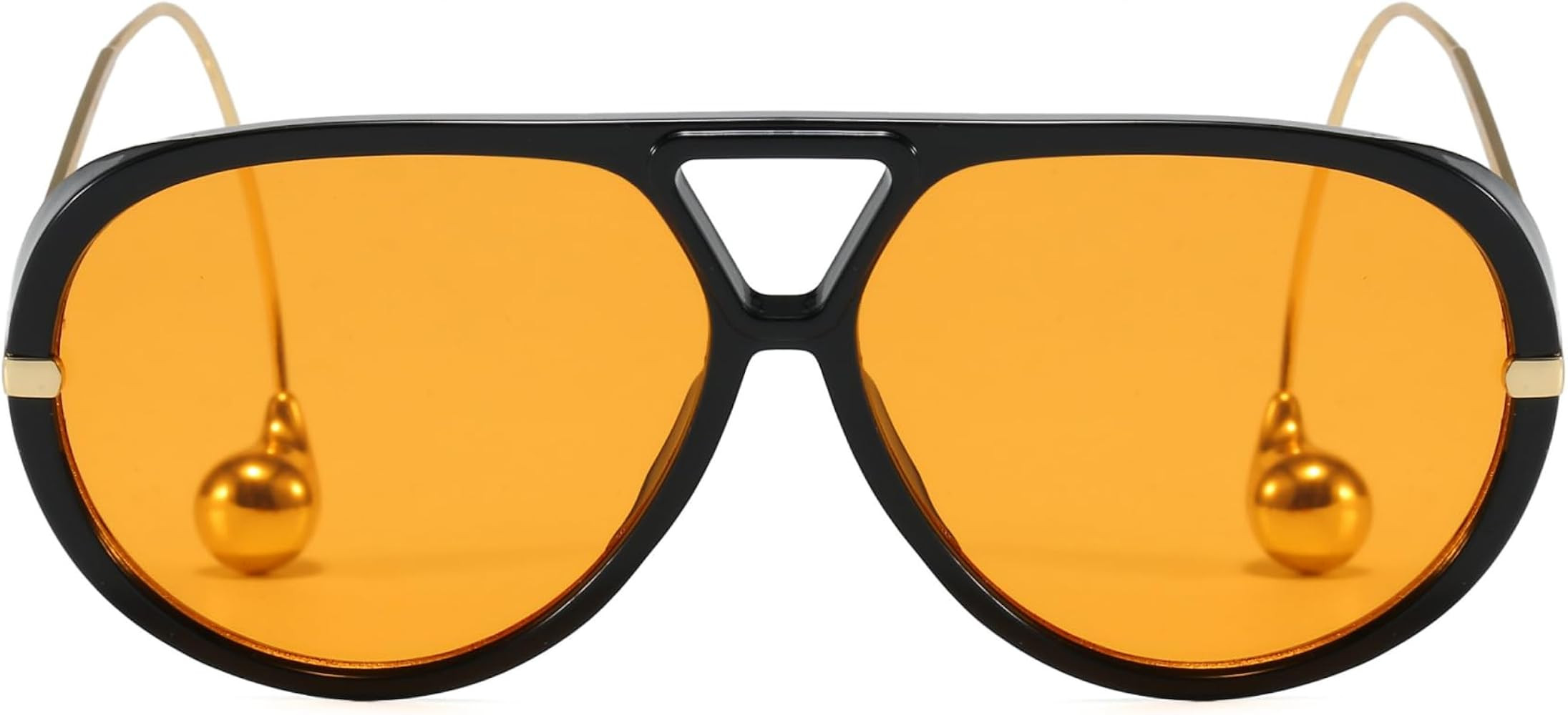 Oversized Retro Aviator Sunglasses for Women Big Large UV400 Protection 2025 Trendy Frame Shades | Amazon (US)
