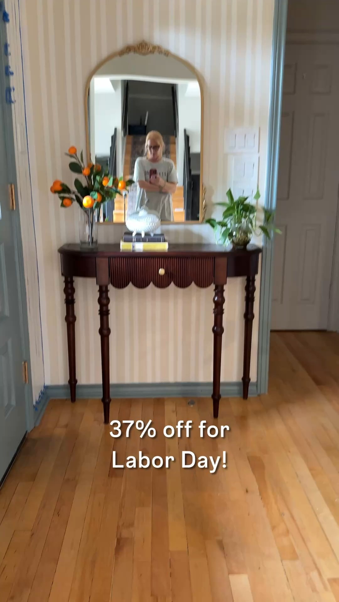 This adorable scallop detail vintage style console or entry table was my #1 seller last week and it’s 37% off for Labor Day! 

#LTKHome #LTKFindsUnder100 #LTKSaleAlert