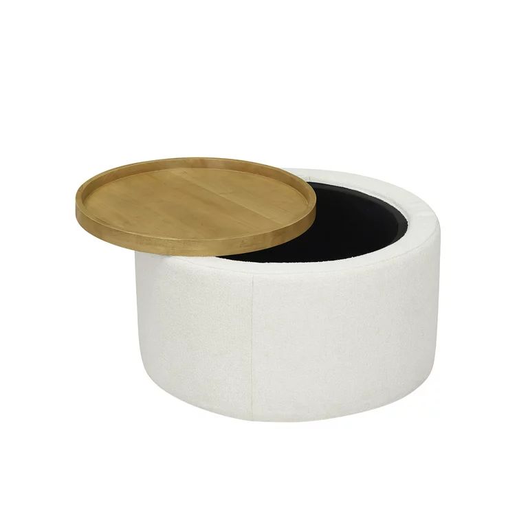 Beautiful Drew Stowaway Coffee Table with Storage by Drew Barrymore, Cream | Walmart (US)