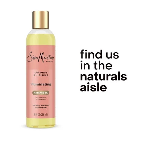 SheaMoisture Bath, Body & Massage Oil Coconut & Hibiscus for Dry Skin, 8 Fl oz | Walmart (US)
