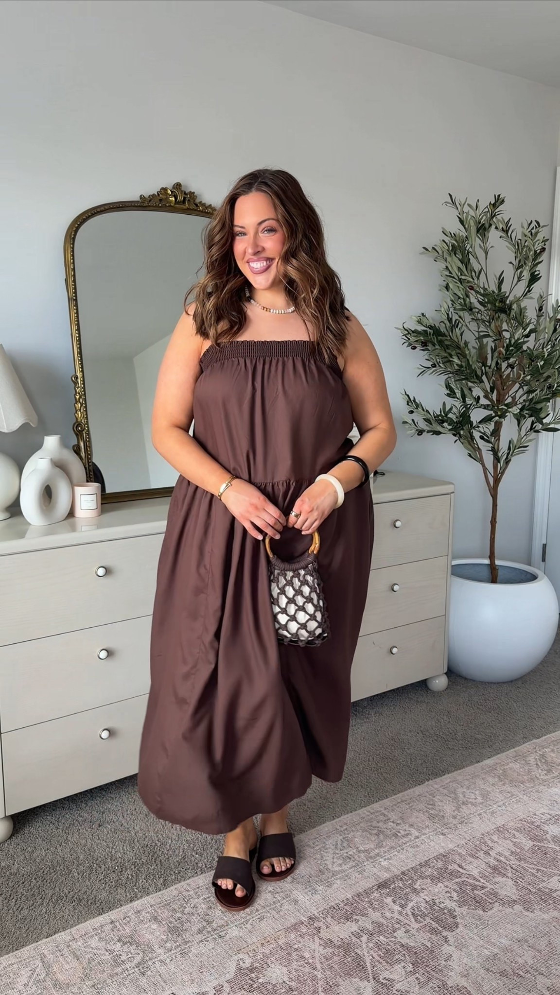 Wearing a size large! Runs big! Size down one 