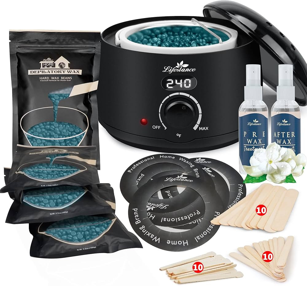 Lifestance Waxing Kit- L2 Digital Wax Warmer Hair Removal Kit- 4 Packs of Wax Beads(14.1 oz total... | Amazon (US)