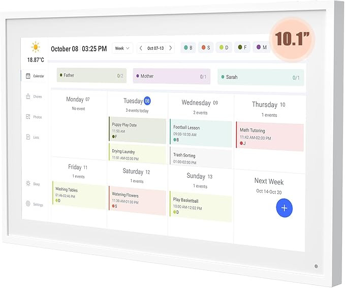 Mezed Calender 10.1" HD Digital Calendar, Meal Schedule, Duty Chart, Smart Touch Screen Home inte... | Amazon (US)