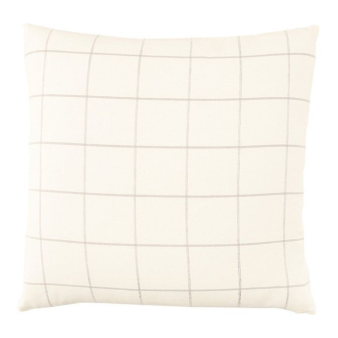 Jones Windowpane Linen Throw Pillow Cover | Ballard Designs, Inc.