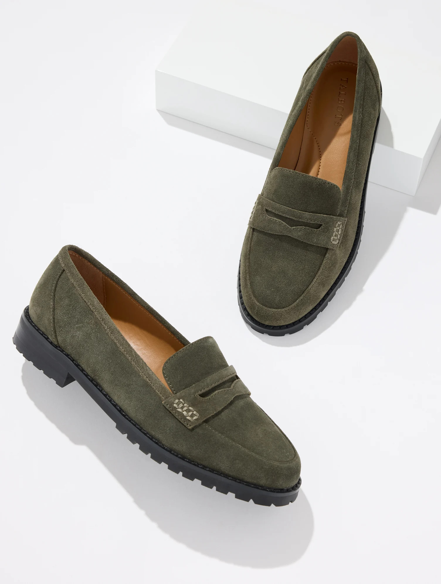 Cassidy Suede Loafers - Black - 6 1/2 M Talbots | Talbots