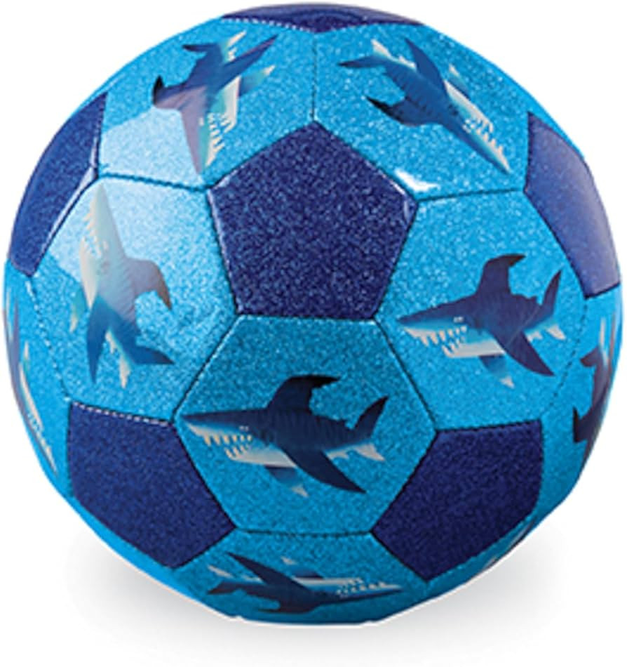 Crocodile Creek - Shark City Glitter Soccer Ball - Kids Size 3, 7" Diameter | Amazon (US)