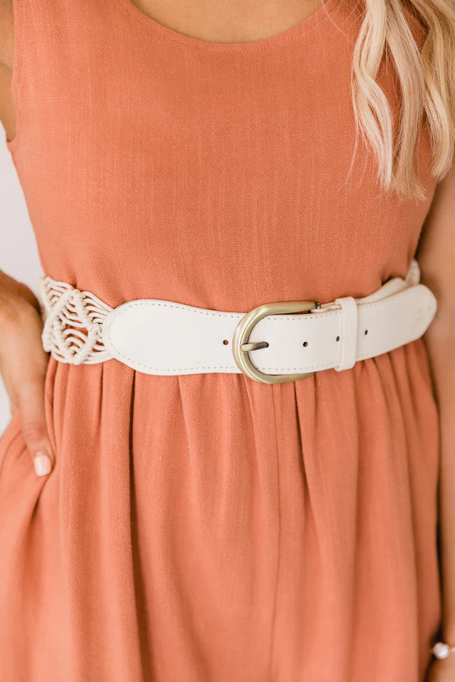 Greatest Decision White Belt | Pink Lily