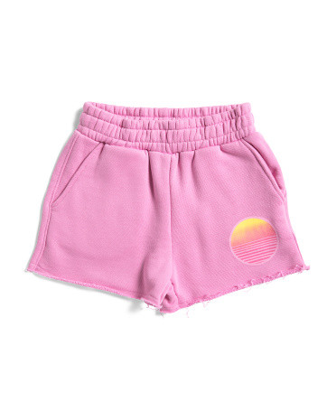 Girls Zuma Cotton Terry Peyton Shorts | TJ Maxx