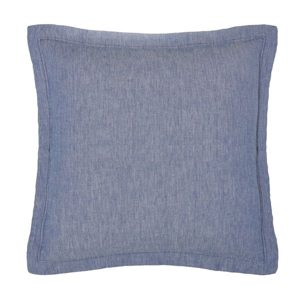 Gap Home Washed Denim Decorative Square Throw Pillow Dark Blue 18" x 18" - Walmart.com | Walmart (US)