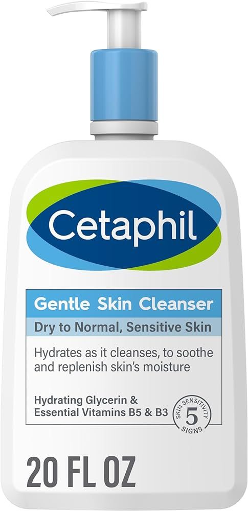 Cetaphil Face Wash, Hydrating Gentle Skin Cleanser for Dry to Normal Sensitive Skin, NEW 20oz, Fr... | Amazon (US)