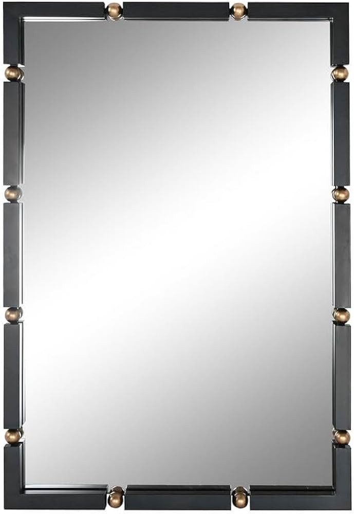 Wall Mirror Black Gold Glass Iron 64.5 x 5 x 96.5 cm | Amazon (US)