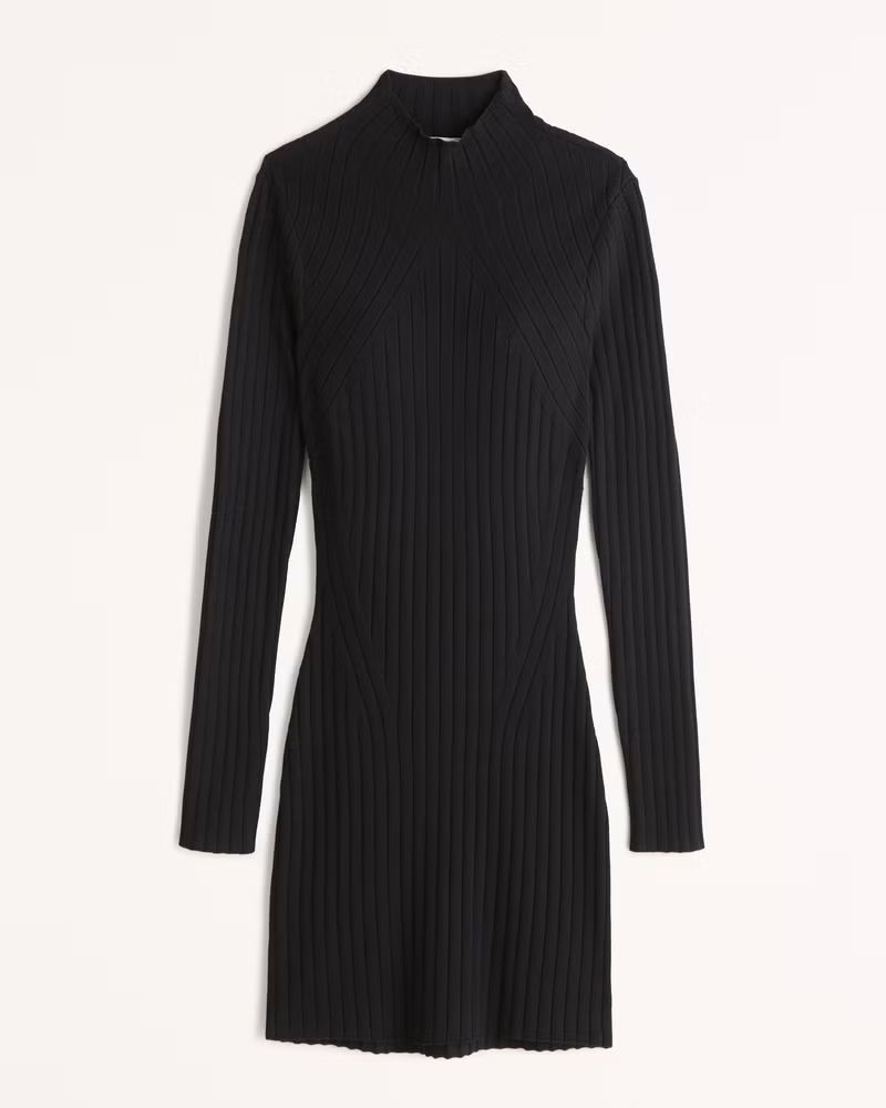 Women's Long-Sleeve Mockneck Mini Sweater Dress | Women's Dresses & Jumpsuits | Abercrombie.com | Abercrombie & Fitch (US)