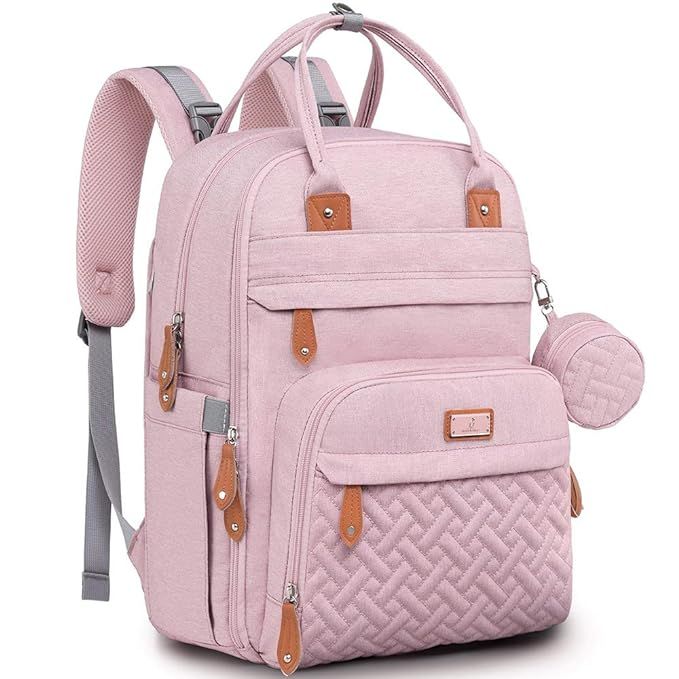 BabbleRoo Diaper Bag Backpack - Baby Essentials Travel Tote Multi function Waterproof Bag, with C... | Amazon (US)
