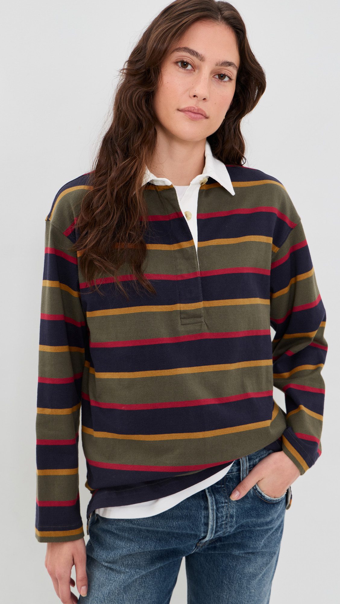 Faherty Hometown Rugby Sprucemont Stripe M | Shopbop