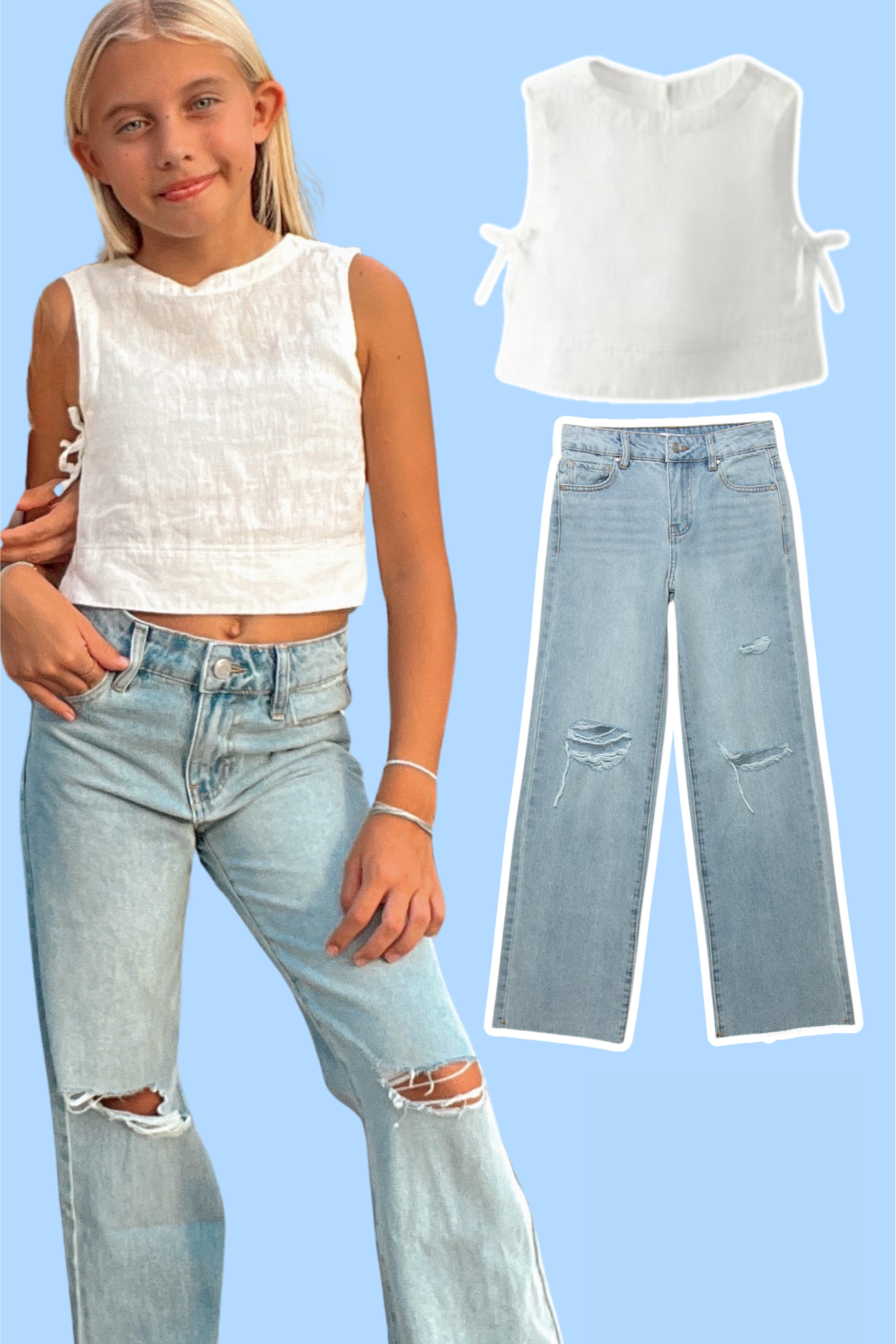 The cutest high-rise jeans for girls! 👖✨ These RSQ jeans from Tillys are a perfect fit and only $35. True to size. Linked them here. #GirlsFashion #AffordableStyle #TweenStyle #DenimFinds #Tillys 

 #LTKFindsUnder50 #LTKKids