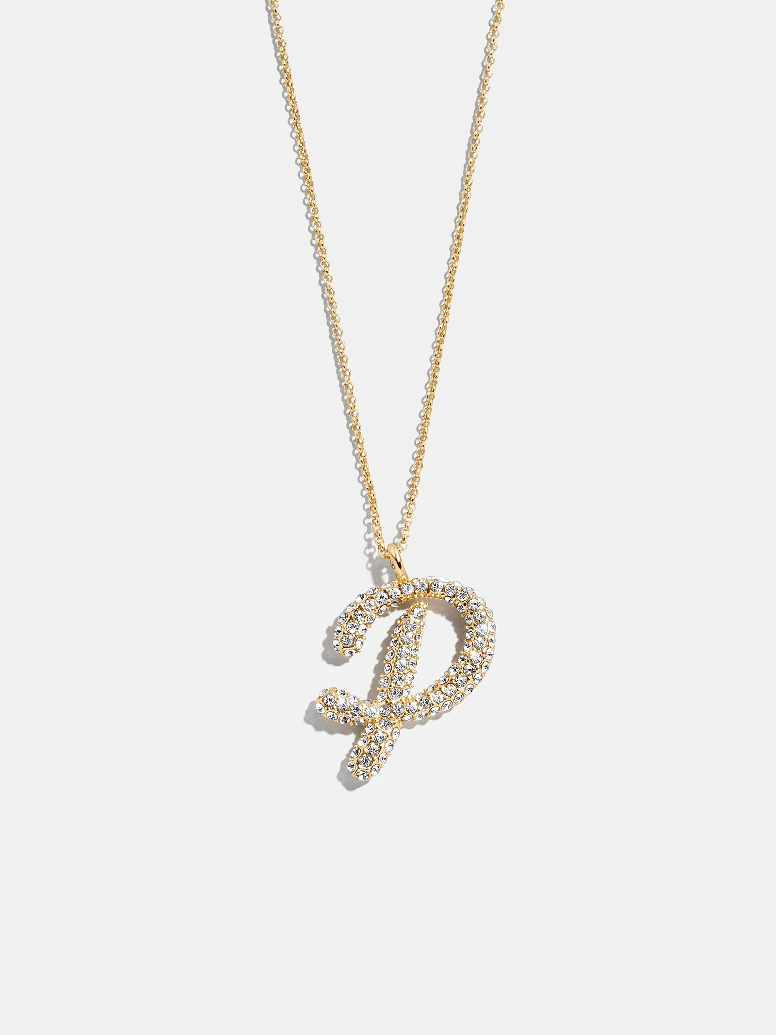 Signature Initial Necklace - Gold/Pavé | BaubleBar
