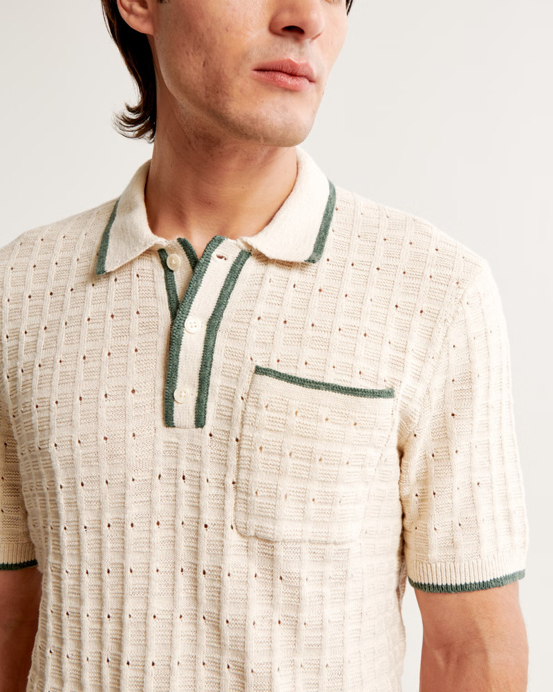 Men's Sideline-Style Sweater Polo | Men's Tops | Abercrombie.com | Abercrombie & Fitch (US)