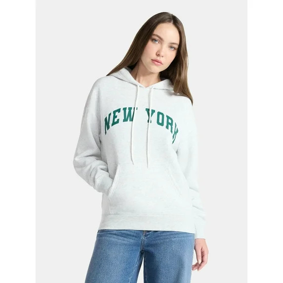 No Boundaries Essential Fleece Hoodie, Women's | Walmart (US)