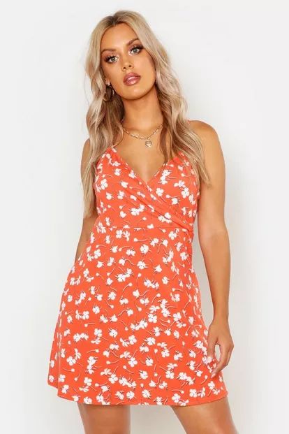 Plus Strappy Floral Swing Sundress | Boohoo.com (UK & IE)
