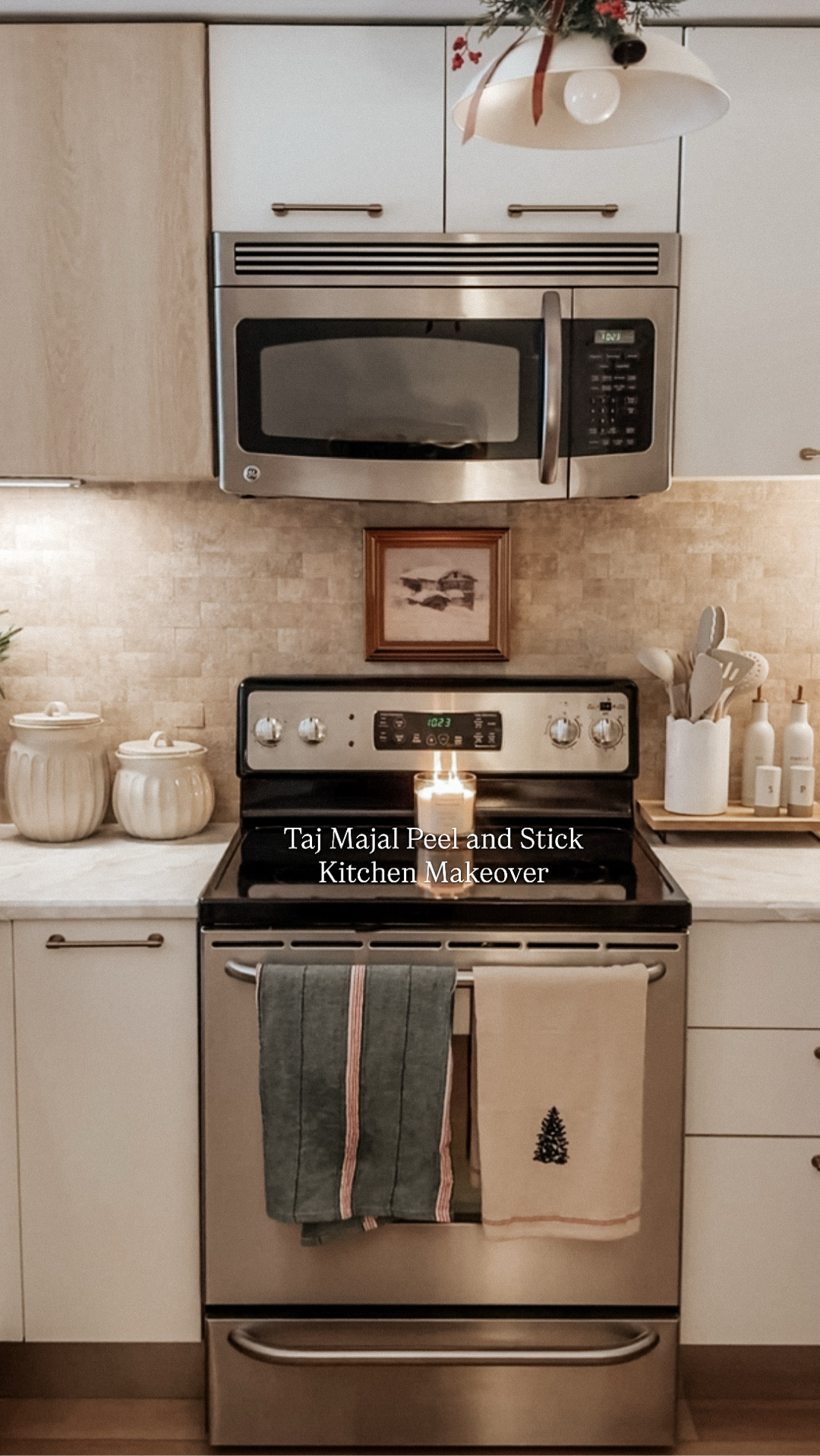 I transformed my kitchen using only peel and stick ✨ My fav DIY (well, maybe only lol) of 2025! 

While I wait for my remodel permits, I finally tried a DIY I’ve been wanting to do forever… and it turned out so much better than I expected. A few takeaways if you try this:

• The countertop was very easy - just be mindful of air bubbles and definitely research how to handle corners. I’m linking the smoothing kit I bought which includes a knife but id order a better quality x-acto knife. 
• Backsplash tip: my only complaint was how hard it was to peel off the backing layer. In the end I became a pro… use the tip of your X-Acto knife to separate the two layers, then peel. Don’t bother with your fingernail, don’t bother with tweezers. Be SURE of your placement before setting it down, the adhesive is no joke. 
• Cutting straight edges: have something to help you cut a clean line when resizing pieces. I winged it… and I wish I didn’t lol.

Such a fast and satisfying little transformation while I wait for the real remodel!

#renovationproject #homerenovation #diyhome

#LTKHome