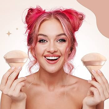 MOTZU 6 Pieces Powder Puff for Face , Cotton Velour Triangle Makeup Puff for Setting, Contouring,... | Amazon (US)