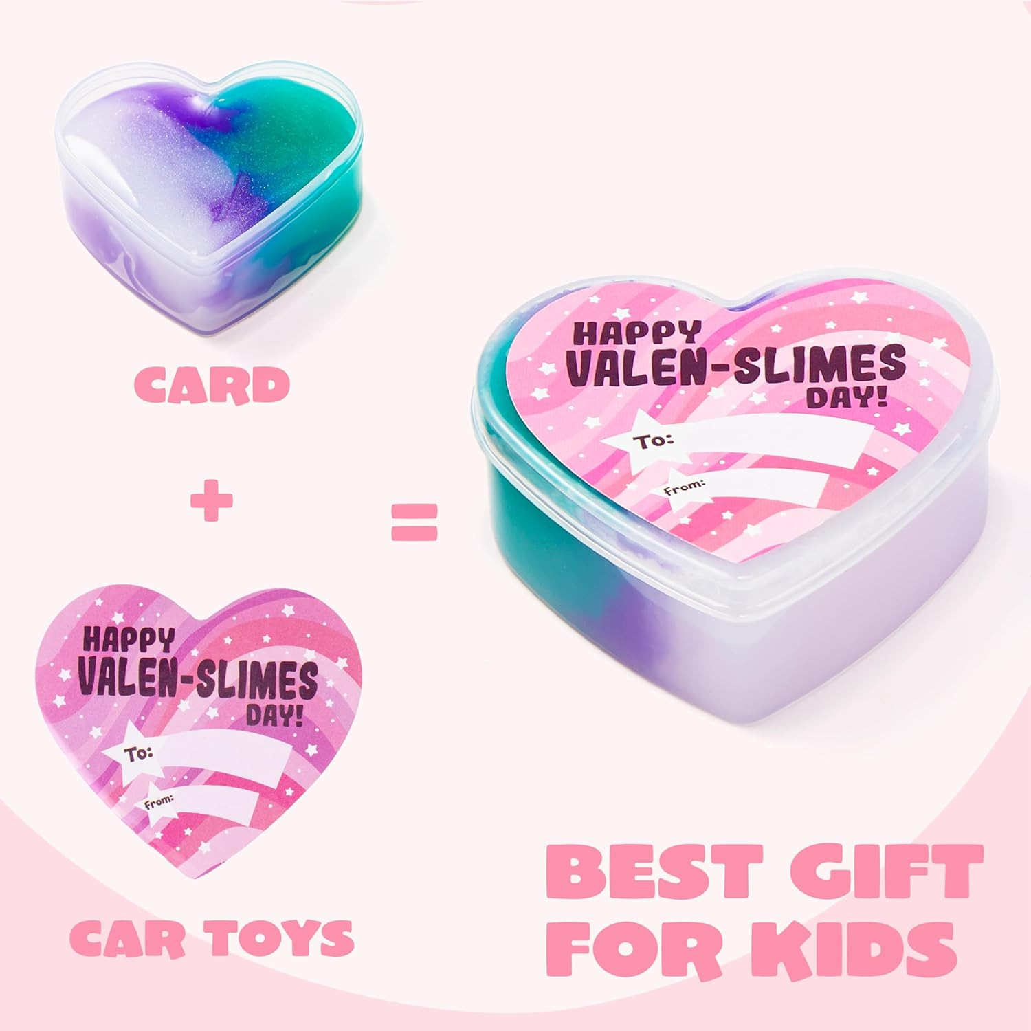 JOYIN 30 PCS Valentines Day Galaxy Slime Hearts for Kids Valentine Classroom Exchange Prizes, Par... | Amazon (US)