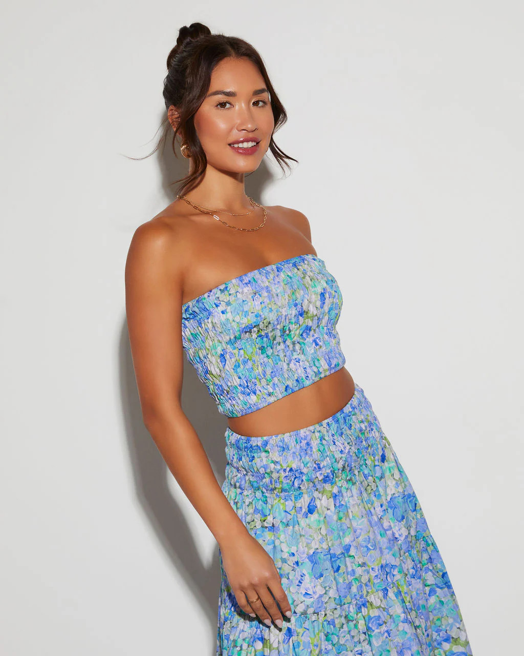 Angie Floral Cropped Tube Top | VICI