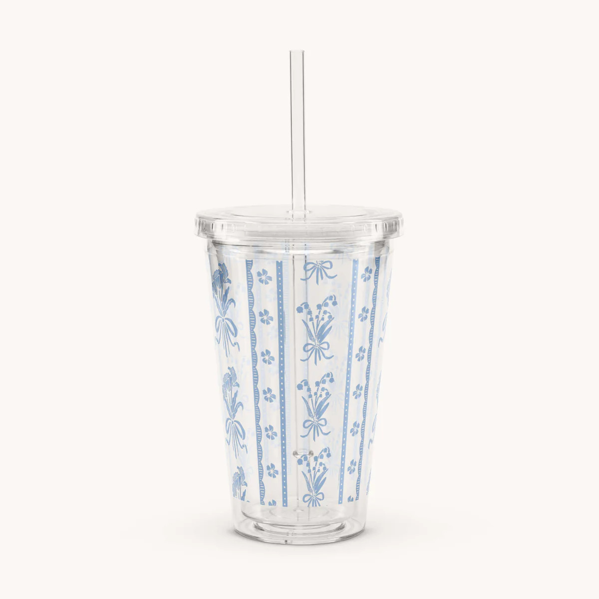 Clear Tumbler - Poppy Posies | Simplified