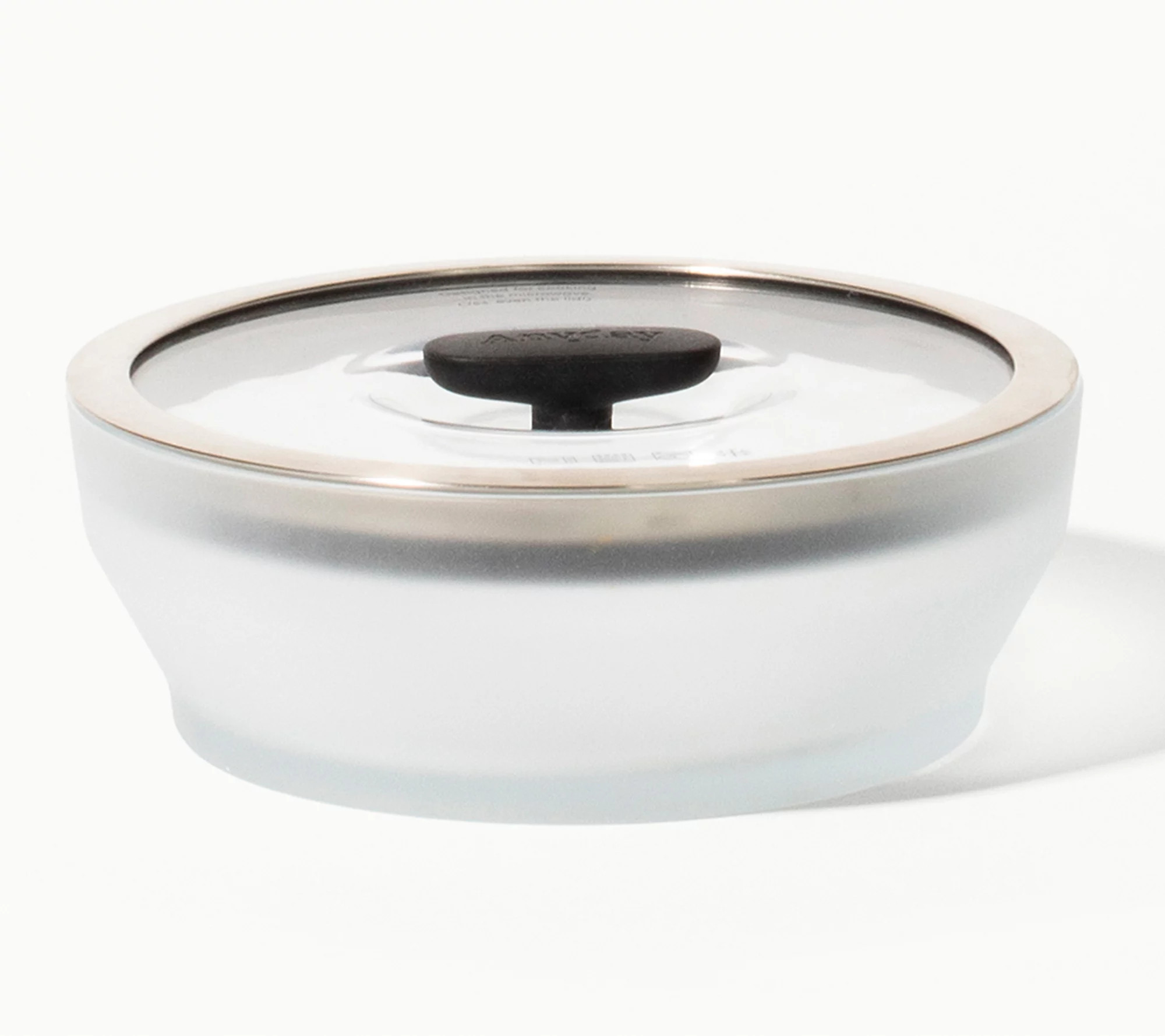 Anyday 4-Cup Frosted Glass Shallow Dish | QVC