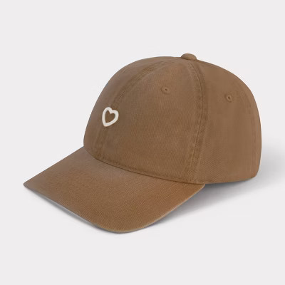 Concept One Heart Felt Dad Baseball - Tan: Cotton Canvas Adjustable Hat | Target