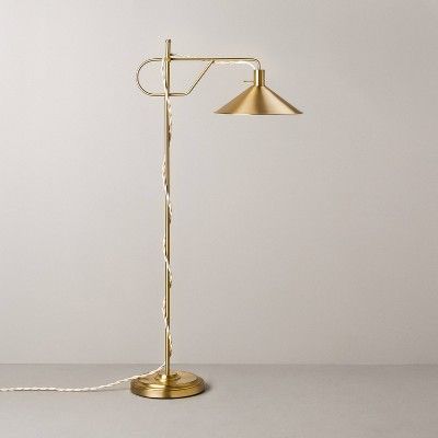 Extendable Floor Lamp with Empire Shade Brass - Hearth & Hand™ with Magnolia | Target