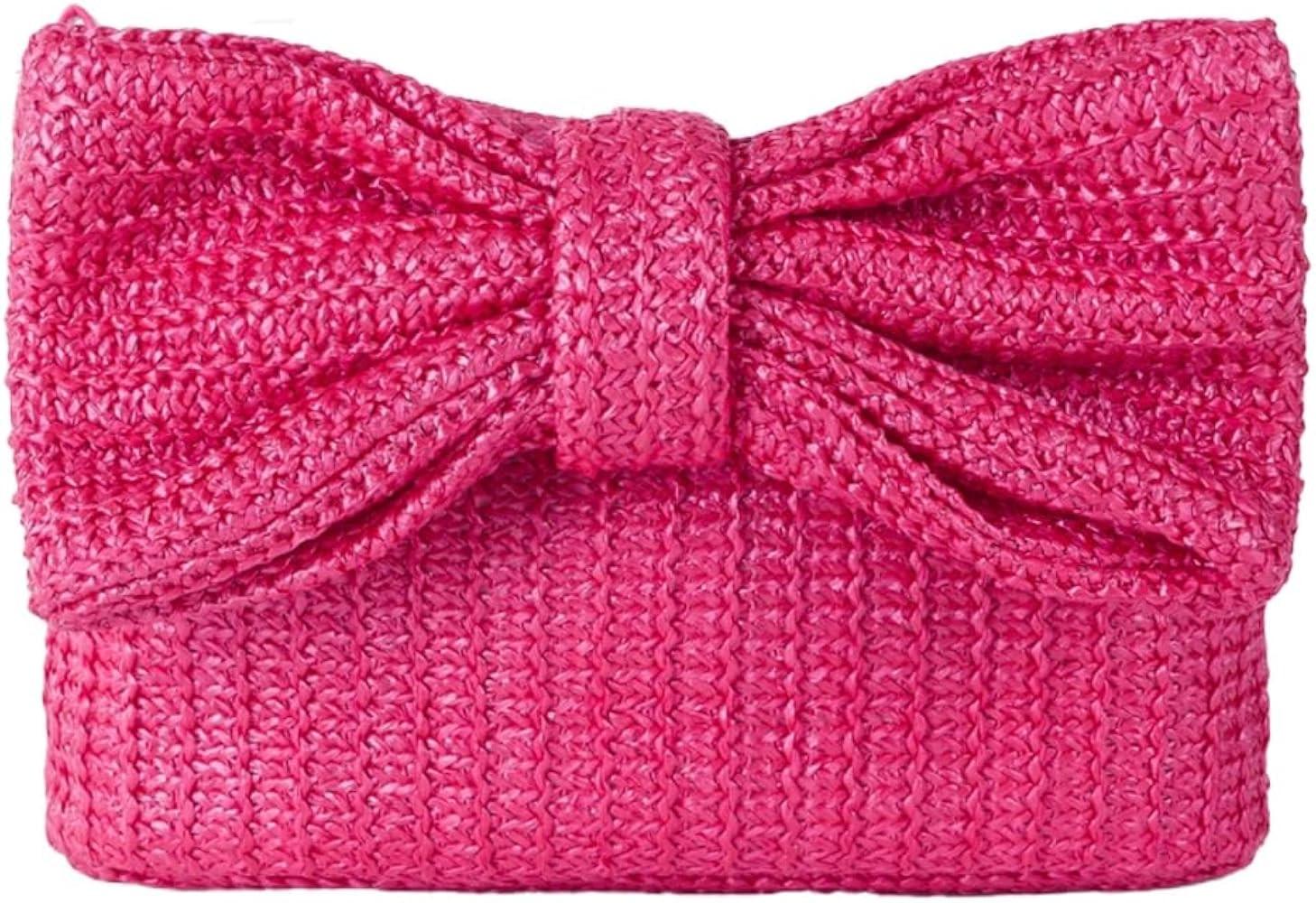 Women Bow Purse Summer Straw Woven Clutch Bag Handbags Vacation Beach Tote Formal Party Wedding 2... | Amazon (US)