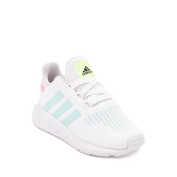adidas Swift Run Athletic Shoe - Baby / Toddler - White / Aqua | Journeys