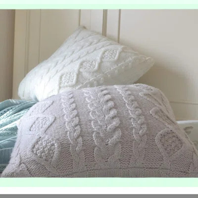 Cozy Cable Knit Diamond Pillow Cover - Decorative Square Cushion - Warm Knitting Throw Cover - Home Decor Accent | Wayfair North America