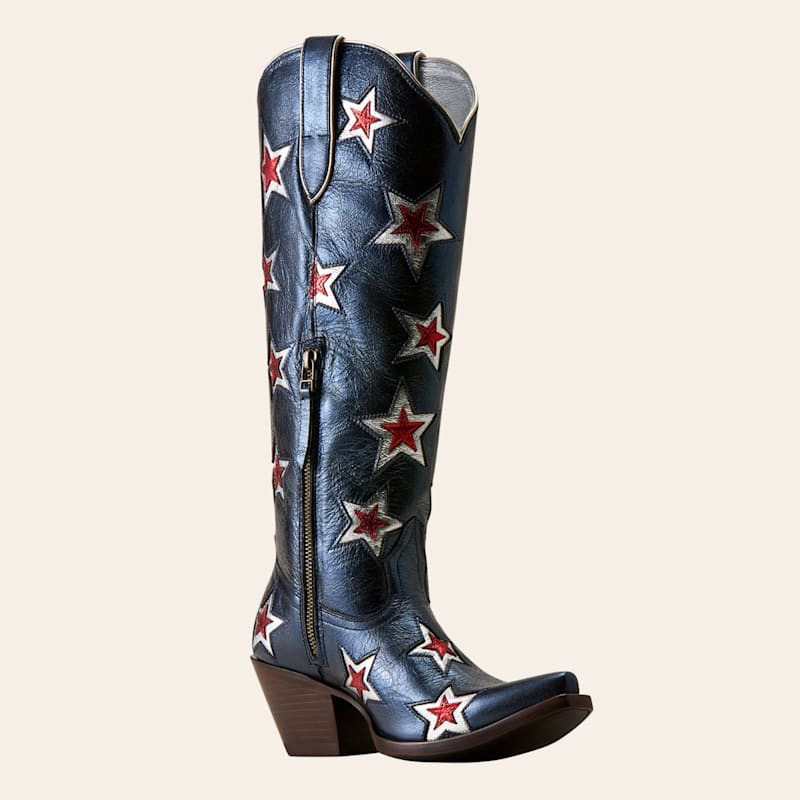 Ariat Women's Casanova Starlight Blue Star Inlay Zipper Snip Toe Cowboy Boots | Cavender's