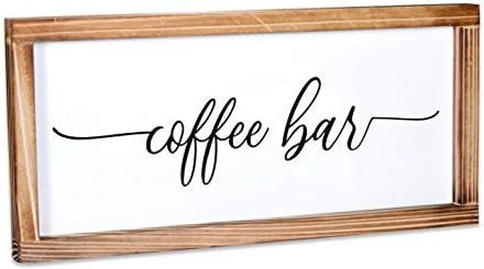 Coffee Bar Sign Decor 8x17 Inch - Coffee Sign, Coffee Decor for Coffee Bar Accessories, Coffee Table | Amazon (US)