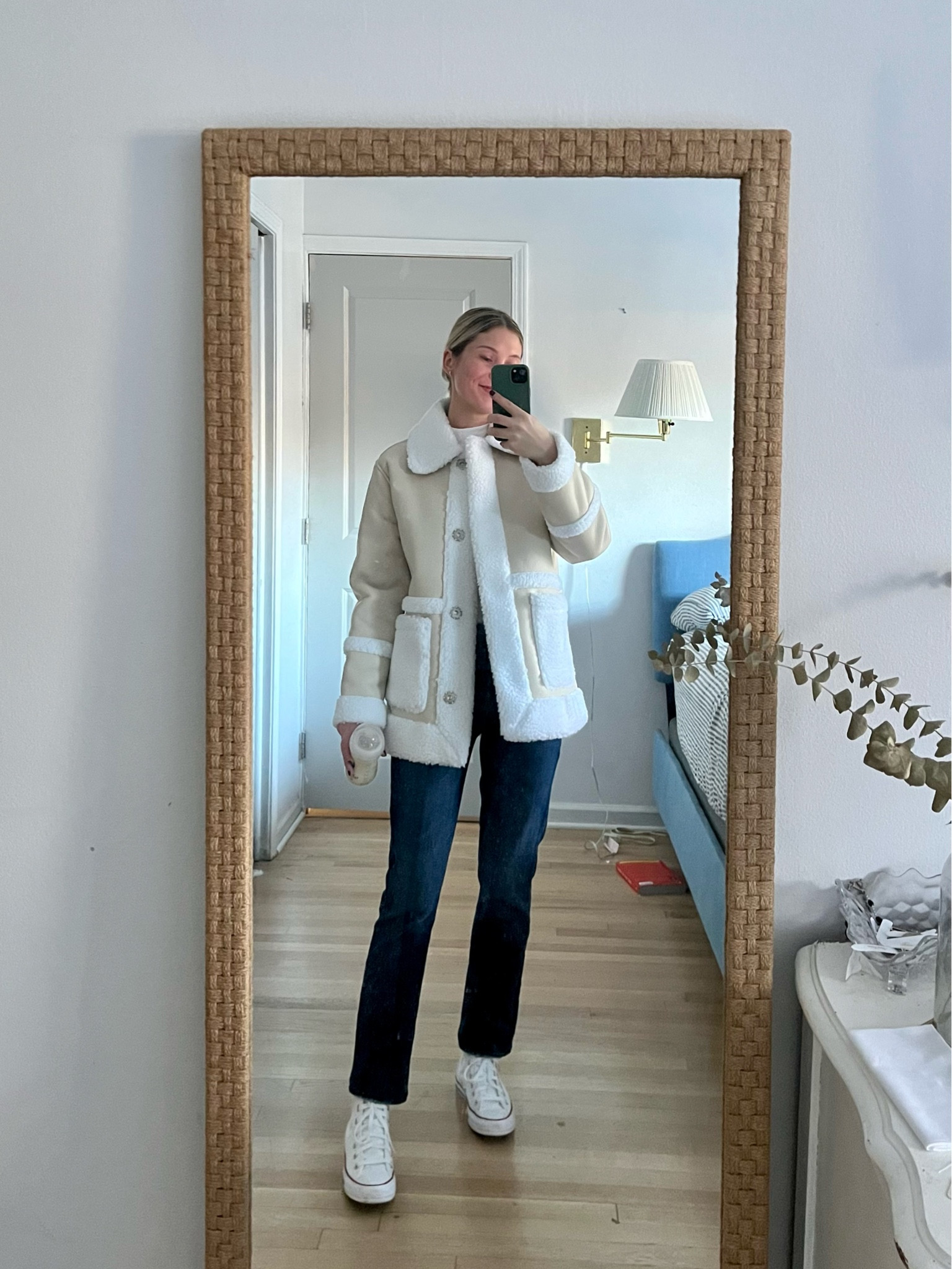 Shearling coat on MAJOR sale! 

Jeans are pricey but the absolute best fit and a classic wash! Mother denim is always superior in my experience. 

#LTKsalealert #LTKSeasonal #LTKfindsunder100