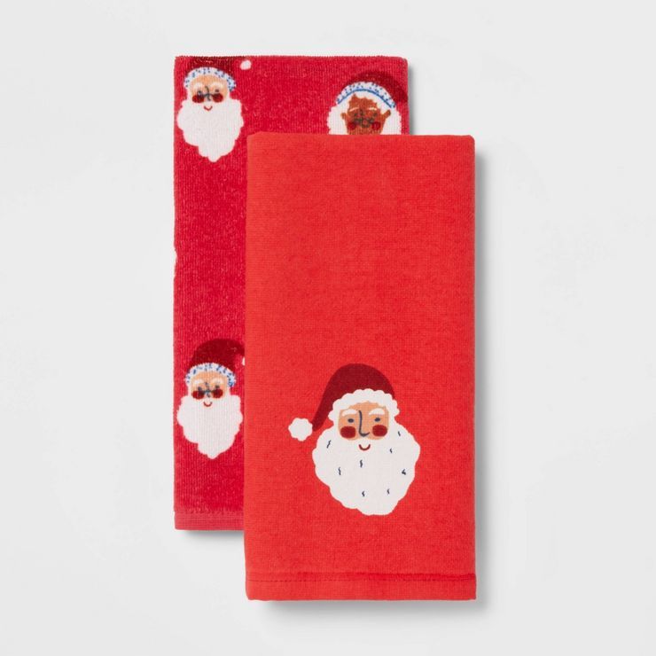 2pk Santa Christmas Hand Towels - Wondershop™ | Target
