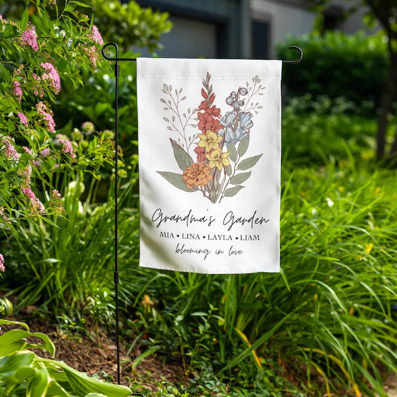 Grandma's Garden Sign, Personalized Garden Flag, Grandmother Gift, Mothers Day Gift, Mimi's Garde... | Etsy (US)